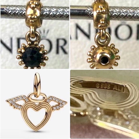 Pandora Jewelry - 100% Authentic Pandora 14k Solid Gold Bundle (2) Dangle Charm